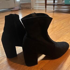 Black ankle heel boots